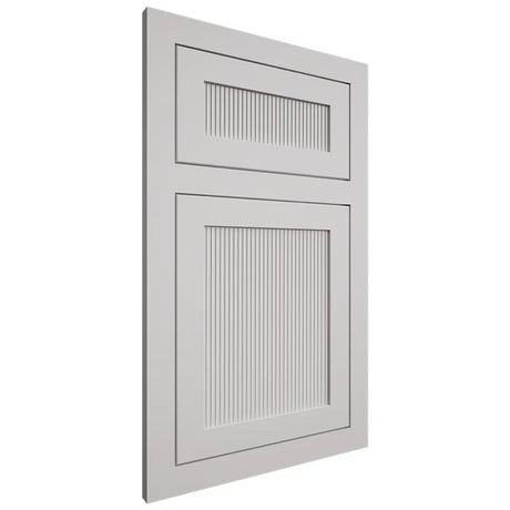 Shiloh Cabinetry Flush Inset Reeded Malibu Paintable Repose Gray Door