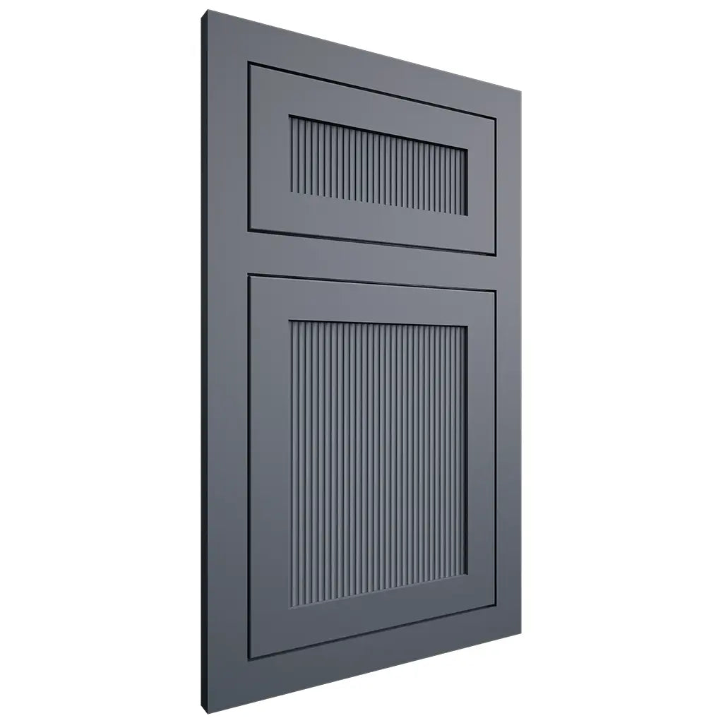 Shiloh Cabinetry Flush Inset Reeded Malibu Paintable Slate Tile Door