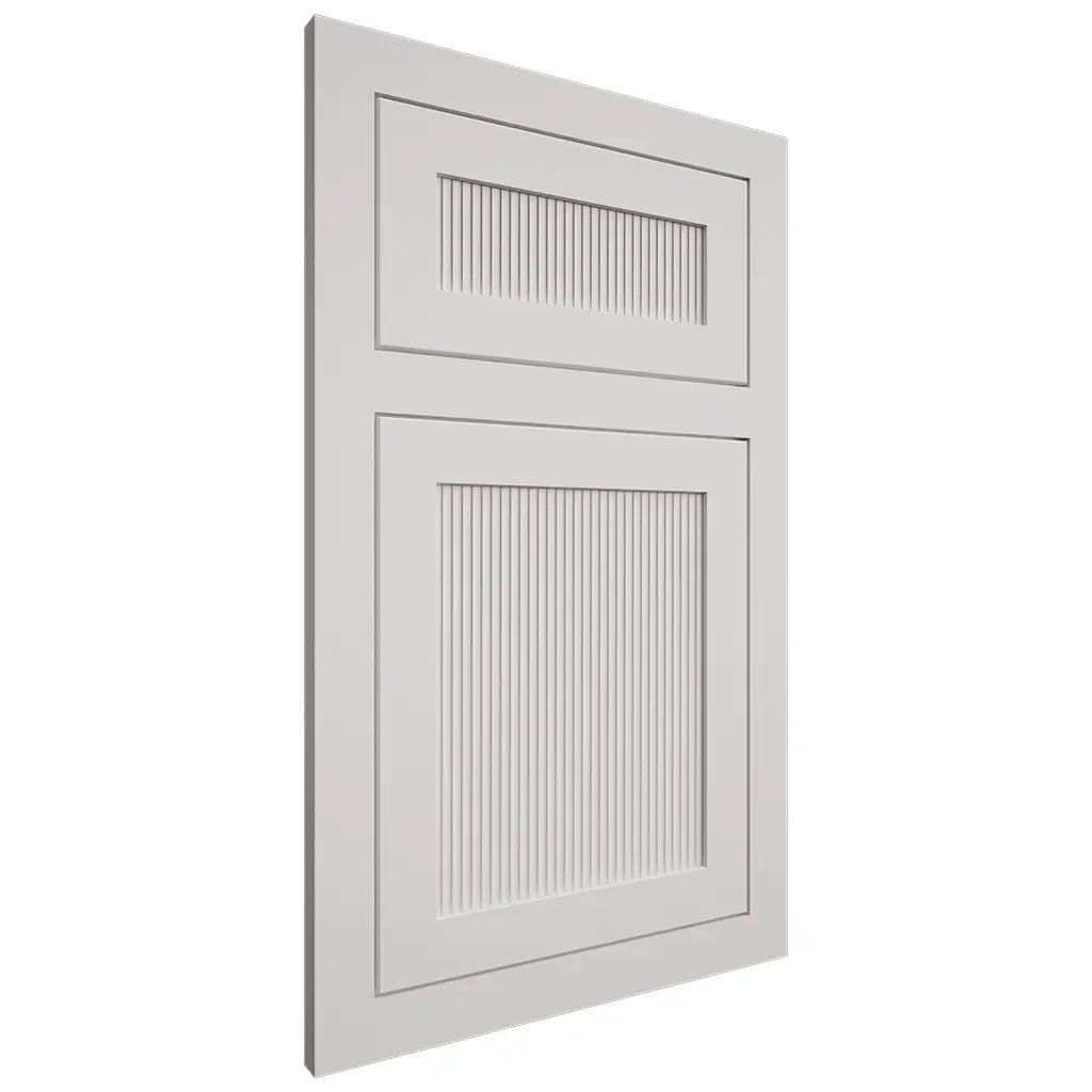 Shiloh Cabinetry Flush Inset Reeded Malibu Paintable Soft White Door