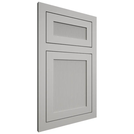 Shiloh Cabinetry Flush Inset Reeded Malibu Paintable Unusual Gray Door