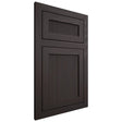 Shiloh Cabinetry Flush Inset Reeded Malibu Poplar Plain Cut Carbon Door