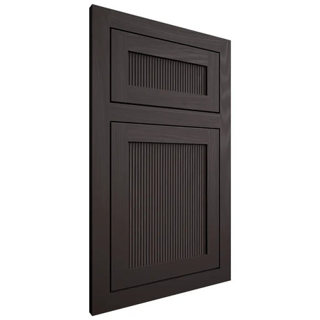 Shiloh Cabinetry Flush Inset Reeded Malibu Poplar Plain Cut Carbon Door