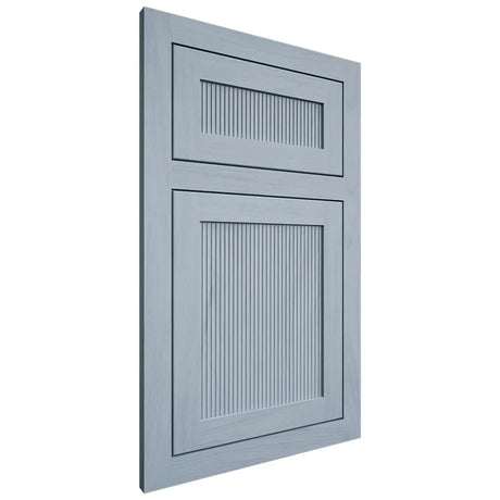Shiloh Cabinetry Flush Inset Reeded Malibu Poplar Plain Cut Sky Door