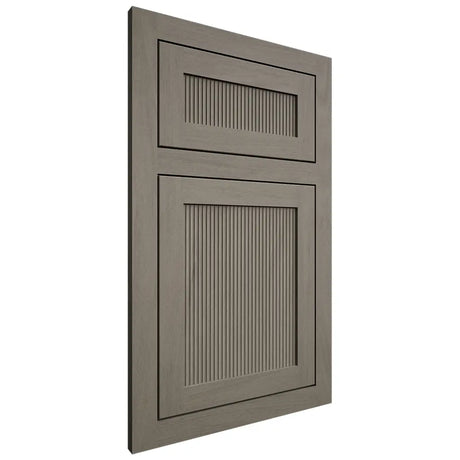Shiloh Cabinetry Flush Inset Reeded Malibu Poplar Plain Cut Thyme Door