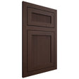 Shiloh Cabinetry Flush Inset Reeded Malibu Walnut Plain Cut Bison Door