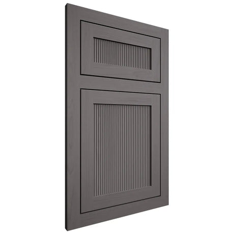 Shiloh Cabinetry Flush Inset Reeded Malibu Walnut Plain Cut Cadet Door