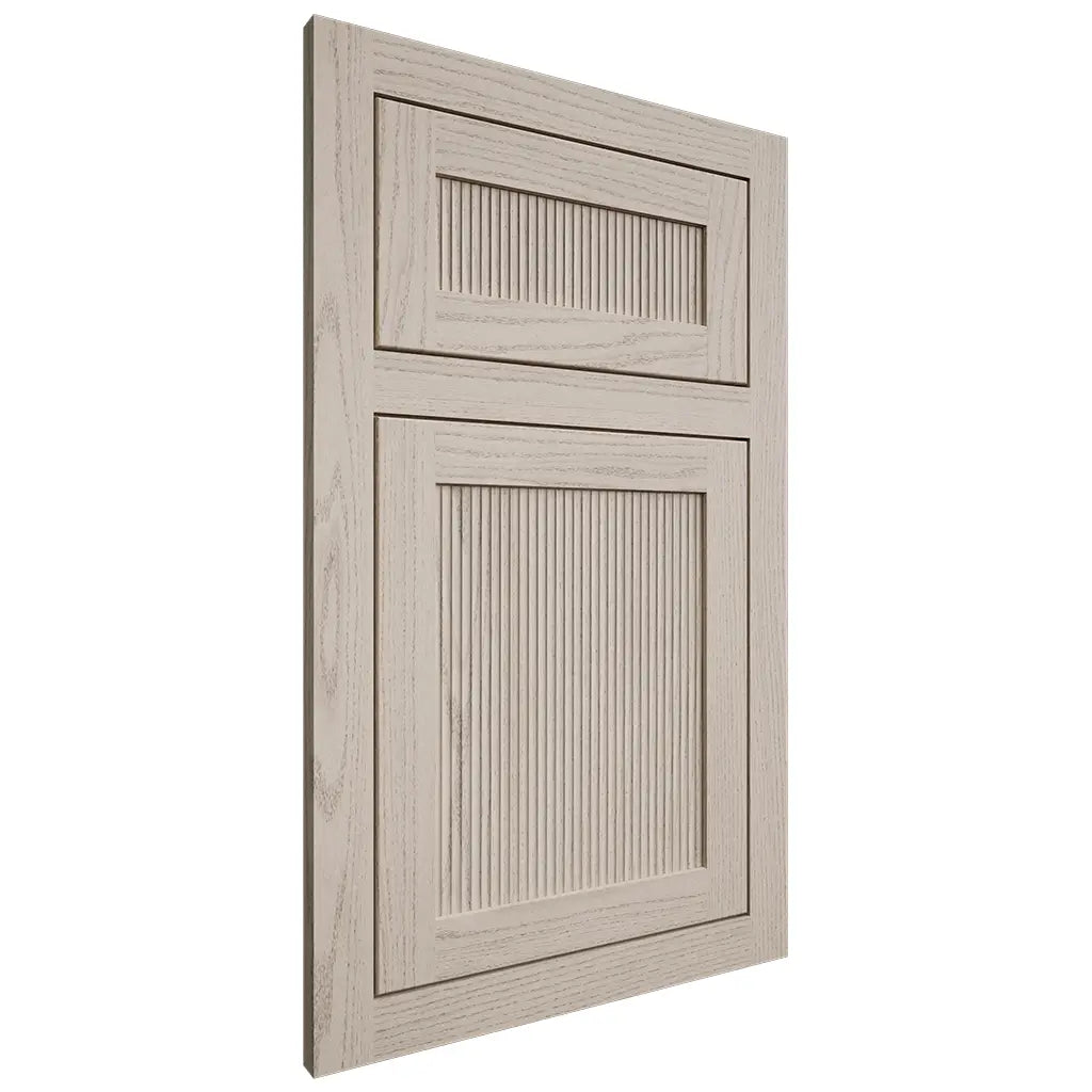 Shiloh Cabinetry Flush Inset Reeded Malibu Walnut Plain Cut Seagull Door