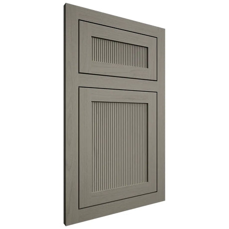 Shiloh Cabinetry Flush Inset Reeded Malibu Walnut Plain Cut Thyme Door