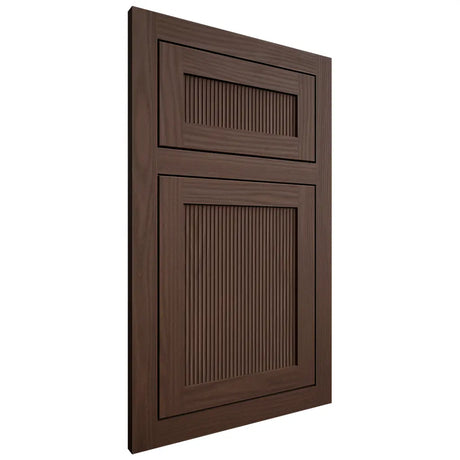 Shiloh Cabinetry Flush Inset Reeded Malibu White Oak Plain Cut Braun Door