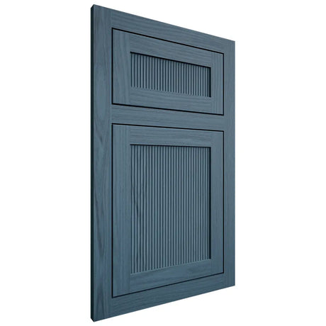 Shiloh Cabinetry Flush Inset Reeded Malibu White Oak Plain Cut Hudson Door