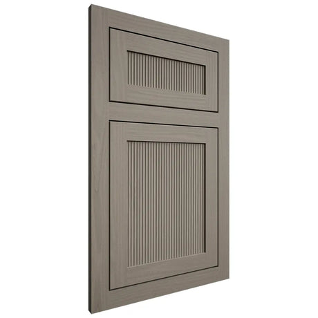 Shiloh Cabinetry Flush Inset Reeded Malibu White Oak Plain Cut Thyme Door