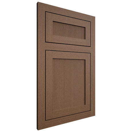Shiloh Cabinetry Flush Inset Reeded Malibu White Oak Quarter Sawn Autumn Door