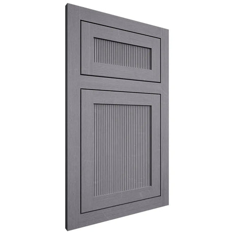 Shiloh Cabinetry Flush Inset Reeded Malibu White Oak Quarter Sawn Cadet Door