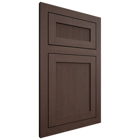 Shiloh Cabinetry Flush Inset Reeded Malibu White Oak Quarter Sawn Dusk Door