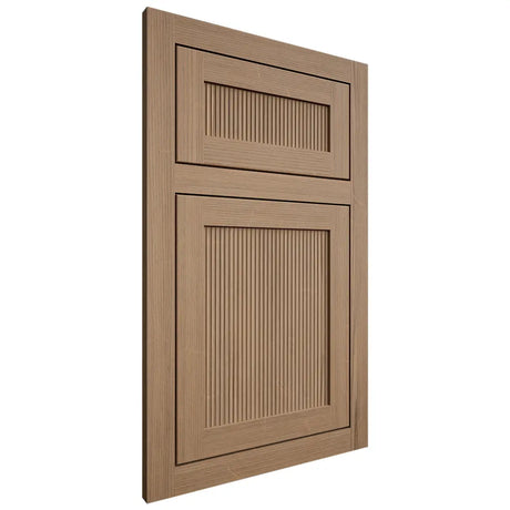 Shiloh Cabinetry Flush Inset Reeded Malibu White Oak Quarter Sawn Natural Door