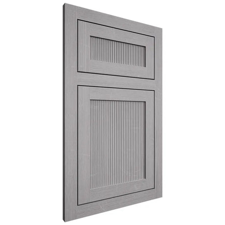 Shiloh Cabinetry Flush Inset Reeded Malibu White Oak Quarter Sawn Stratus Door
