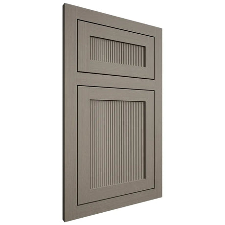 Shiloh Cabinetry Flush Inset Reeded Malibu White Oak Quarter Sawn Thyme Door