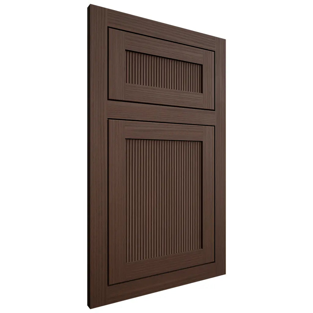 Shiloh Cabinetry Flush Inset Reeded Malibu White Oak Rift Cut Braun Door