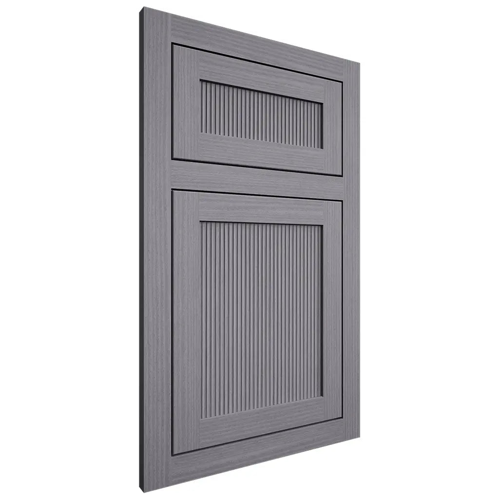 Shiloh Cabinetry Flush Inset Reeded Malibu White Oak Rift Cut Cadet Door