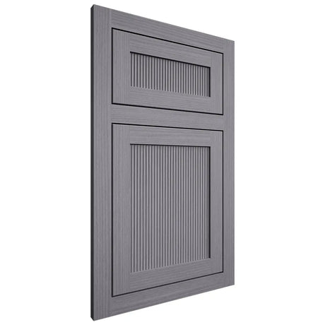 Shiloh Cabinetry Flush Inset Reeded Malibu White Oak Rift Cut Cadet Door