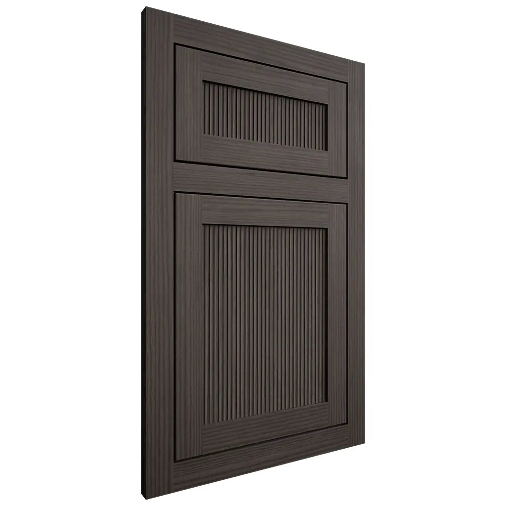 Shiloh Cabinetry Flush Inset Reeded Malibu White Oak Rift Cut Creekside Door