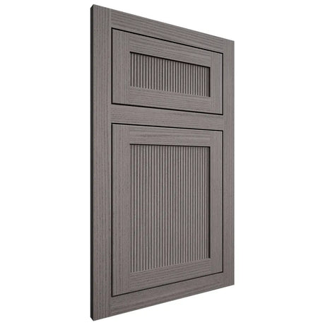 Shiloh Cabinetry Flush Inset Reeded Malibu White Oak Rift Cut Flagstone Door