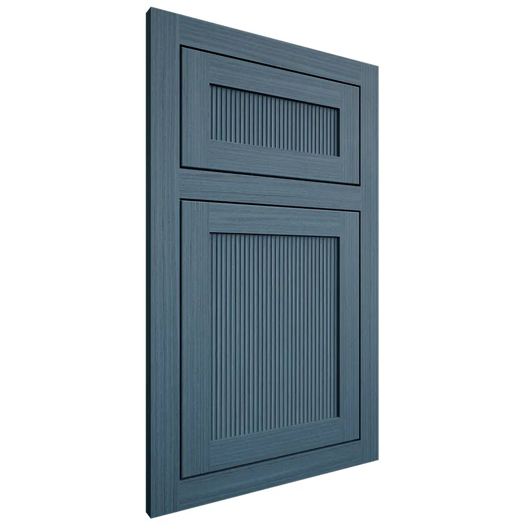 Shiloh Cabinetry Flush Inset Reeded Malibu White Oak Rift Cut Hudson Door