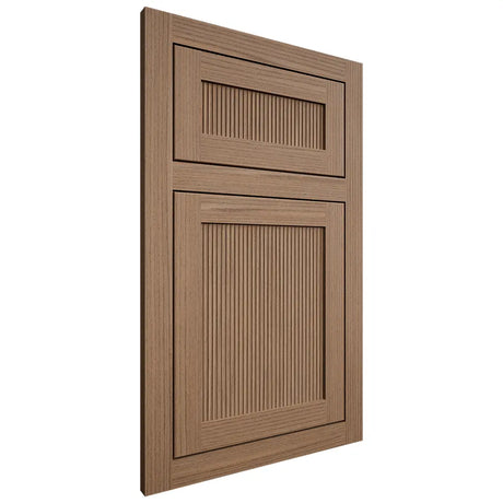 Shiloh Cabinetry Flush Inset Reeded Malibu White Oak Rift Cut Medium Door