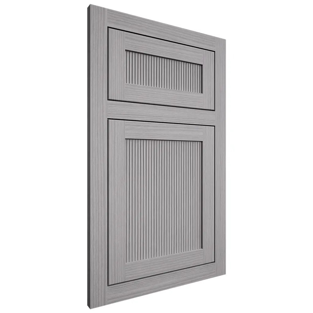 Shiloh Cabinetry Flush Inset Reeded Malibu White Oak Rift Cut Stratus Door
