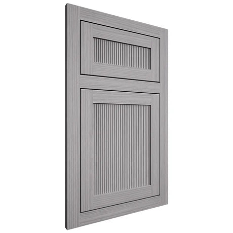 Shiloh Cabinetry Flush Inset Reeded Malibu White Oak Rift Cut Stratus Door