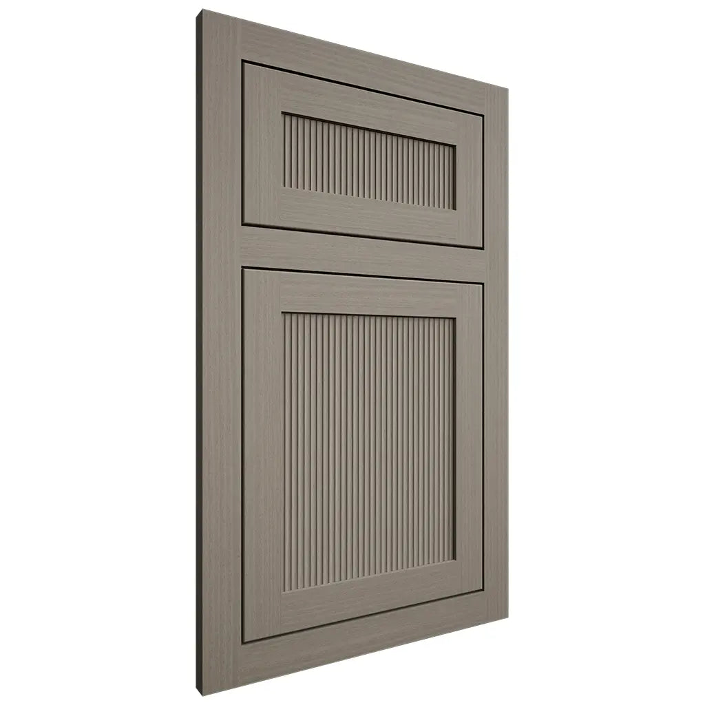 Shiloh Cabinetry Flush Inset Reeded Malibu White Oak Rift Cut Thyme Door