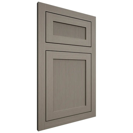 Shiloh Cabinetry Flush Inset Reeded Malibu White Oak Rift Cut Thyme Door