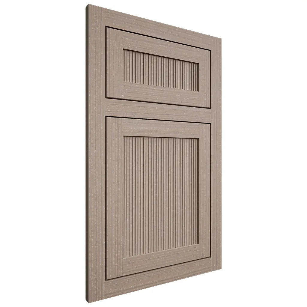 Shiloh Cabinetry Flush Inset Reeded Malibu White Oak Rift Cut Whitewash Door