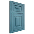 Shiloh Cabinetry Flush Inset Richmond Hickory Plain Cut Aqua Door