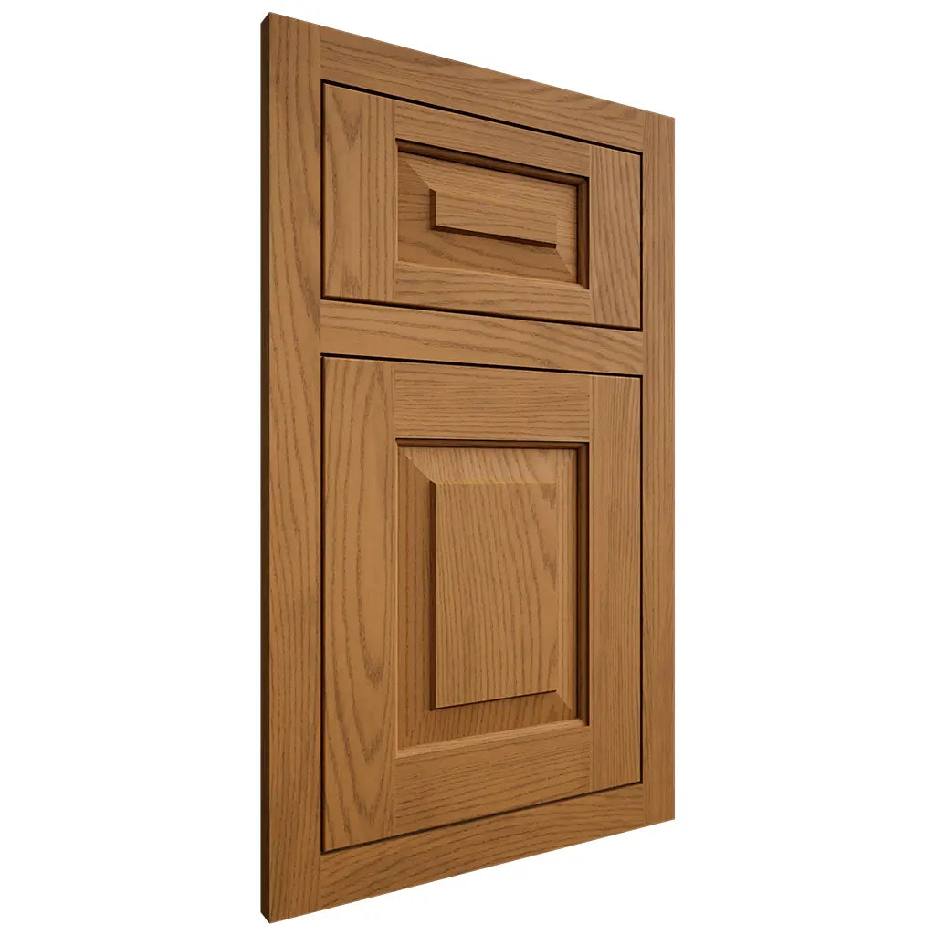 Shiloh Cabinetry Flush Inset Richmond Red Oak Plain Cut Autumn Door