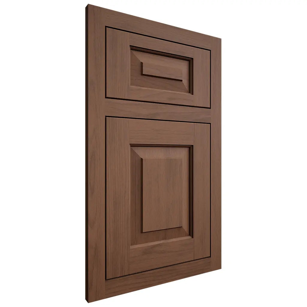 Shiloh Cabinetry Flush Inset Richmond Walnut Plain Cut Natural Door