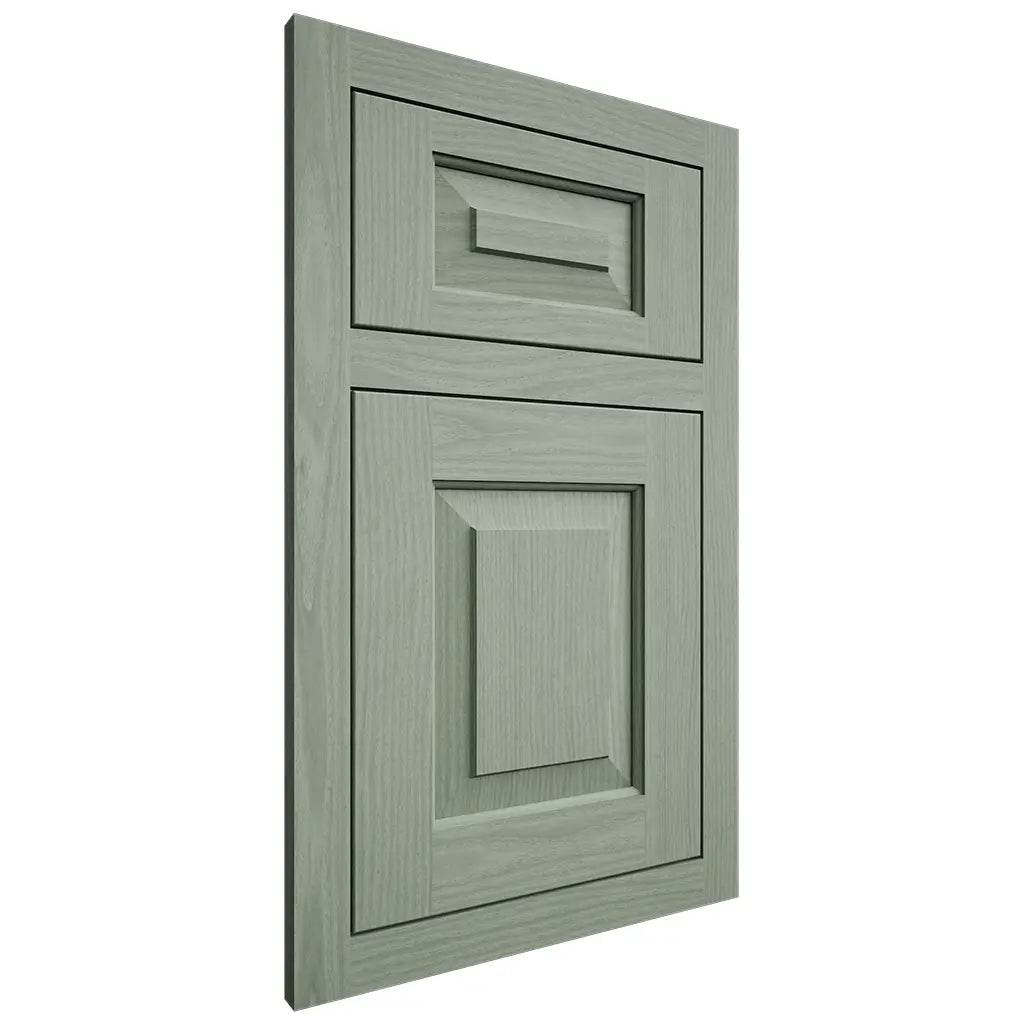 Shiloh Cabinetry Flush Inset Richmond White Oak Plain Cut Moss Door