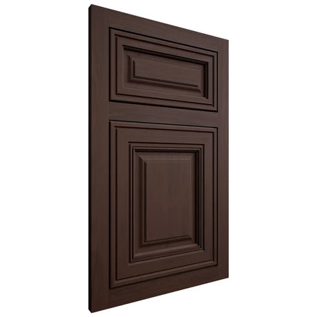 Shiloh Cabinetry Flush Inset Savannah Walnut Plain Cut Bison Door
