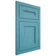 Shiloh Cabinetry Flush Inset Scottsdale Alder Plain Cut Aqua Door