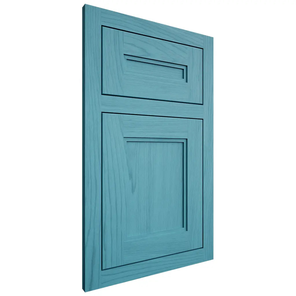 Shiloh Cabinetry Flush Inset Scottsdale Alder Plain Cut Aqua Door