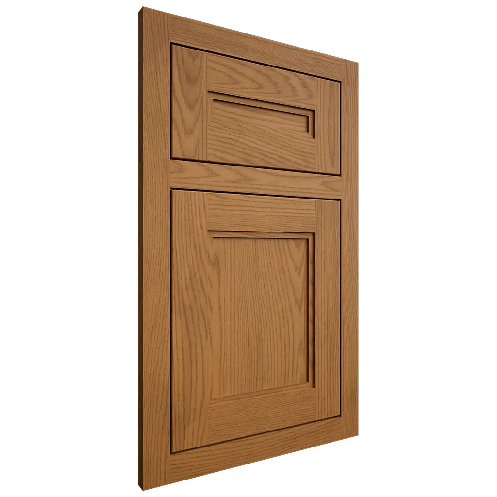 Shiloh Cabinetry Flush Inset Scottsdale Red Oak Plain Cut Autumn Door