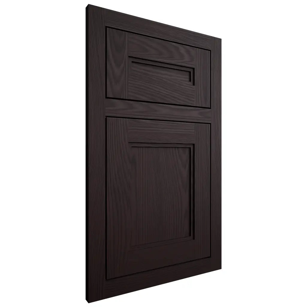 Shiloh Cabinetry Flush Inset Scottsdale Red Oak Plain Cut Espresso Door