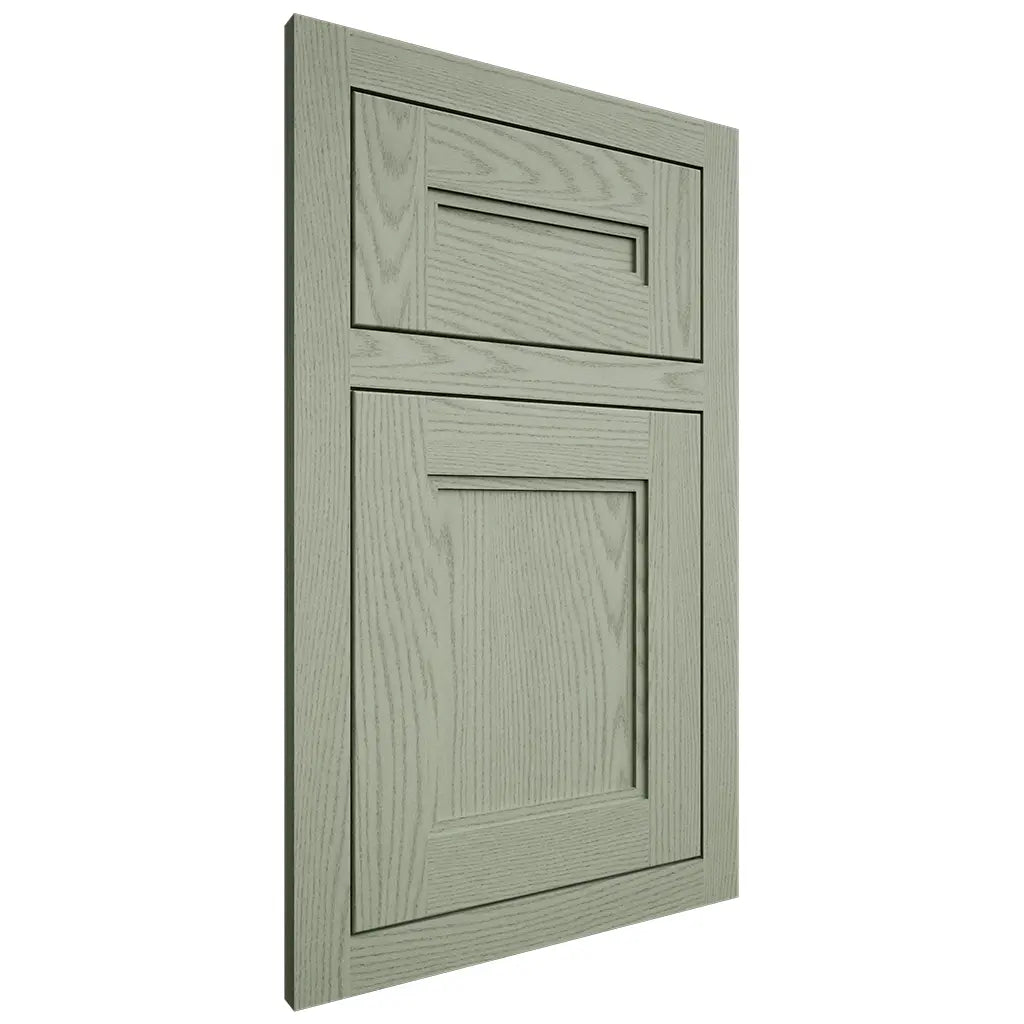 Shiloh Cabinetry Flush Inset Scottsdale Red Oak Plain Cut Moss Door