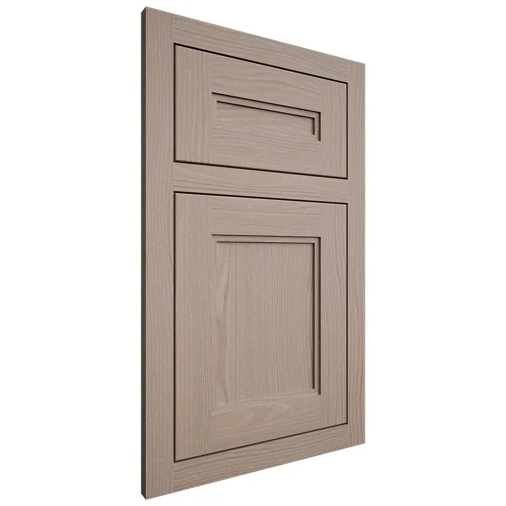 Shiloh Cabinetry Flush Inset Scottsdale White Oak Plain Cut Whitewash Door