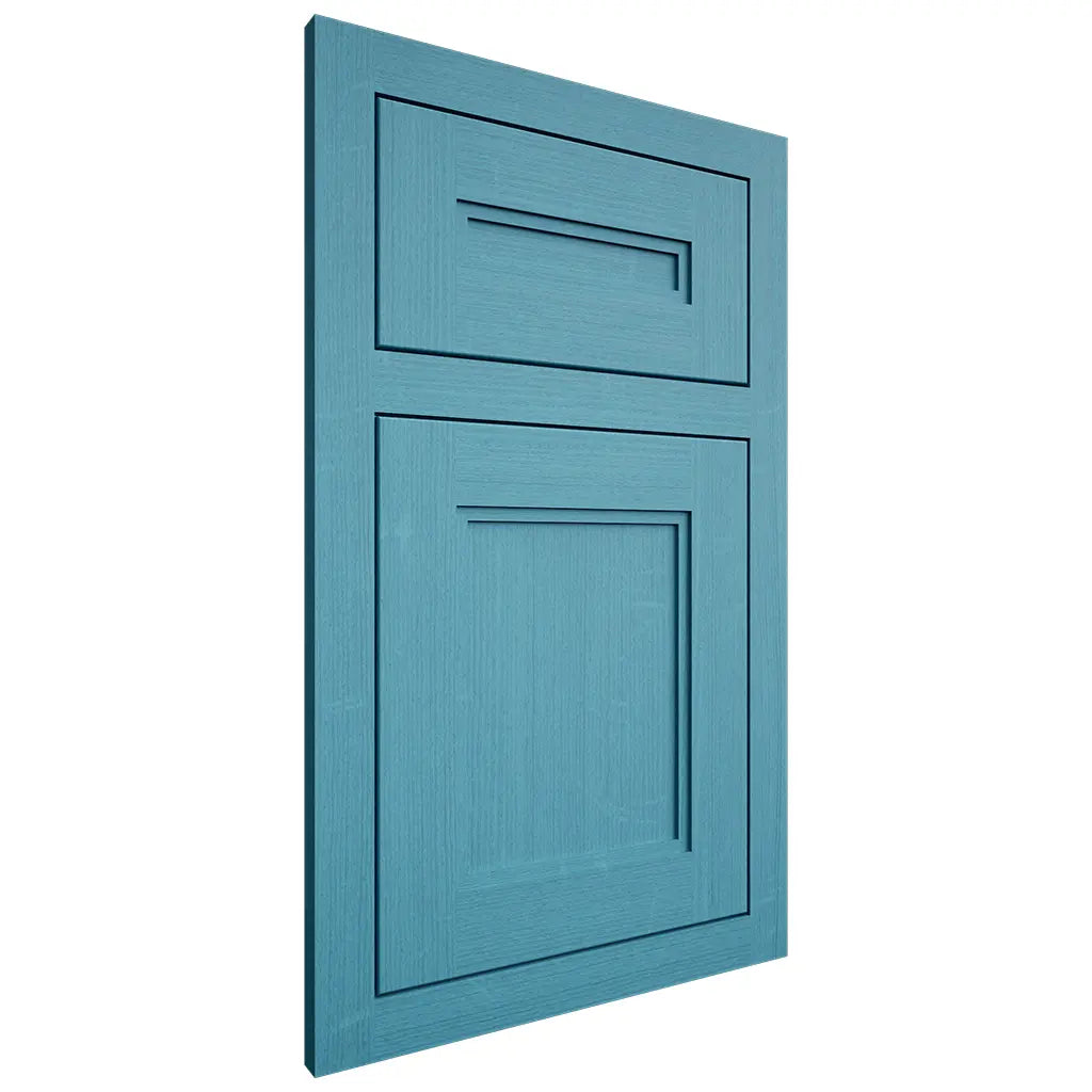 Shiloh Cabinetry Flush Inset Scottsdale White Oak Quarter Sawn Aqua Door
