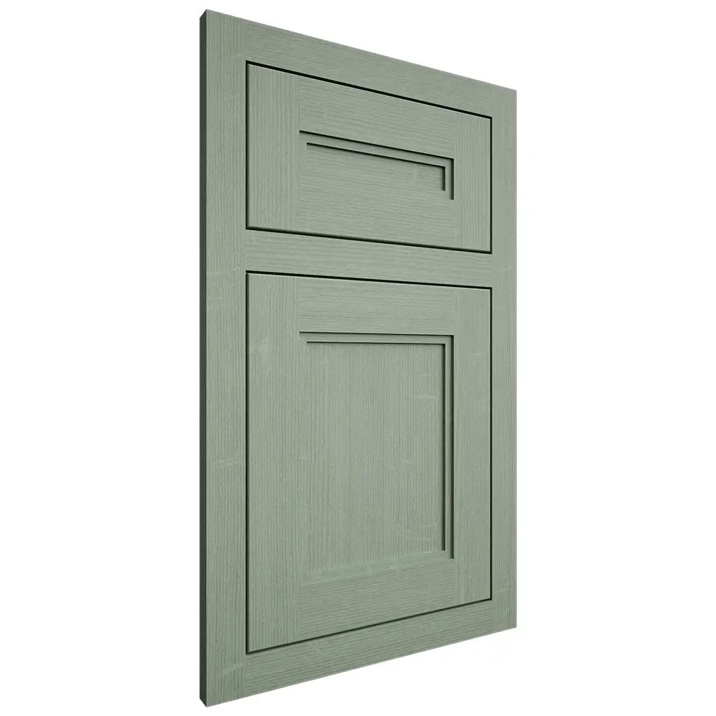 Shiloh Cabinetry Flush Inset Scottsdale White Oak Quarter Sawn Moss Door