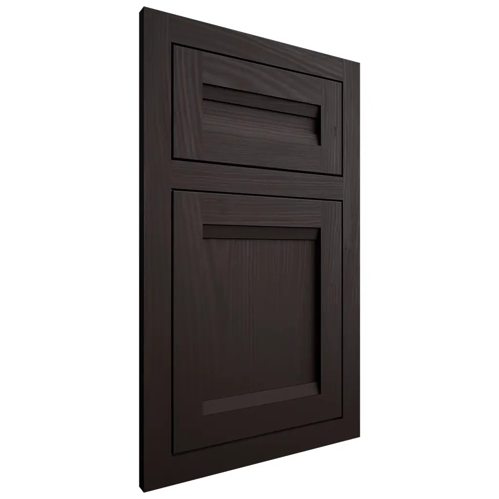 Shiloh Cabinetry Flush Inset Somerset Alder Plain Cut Espresso Door