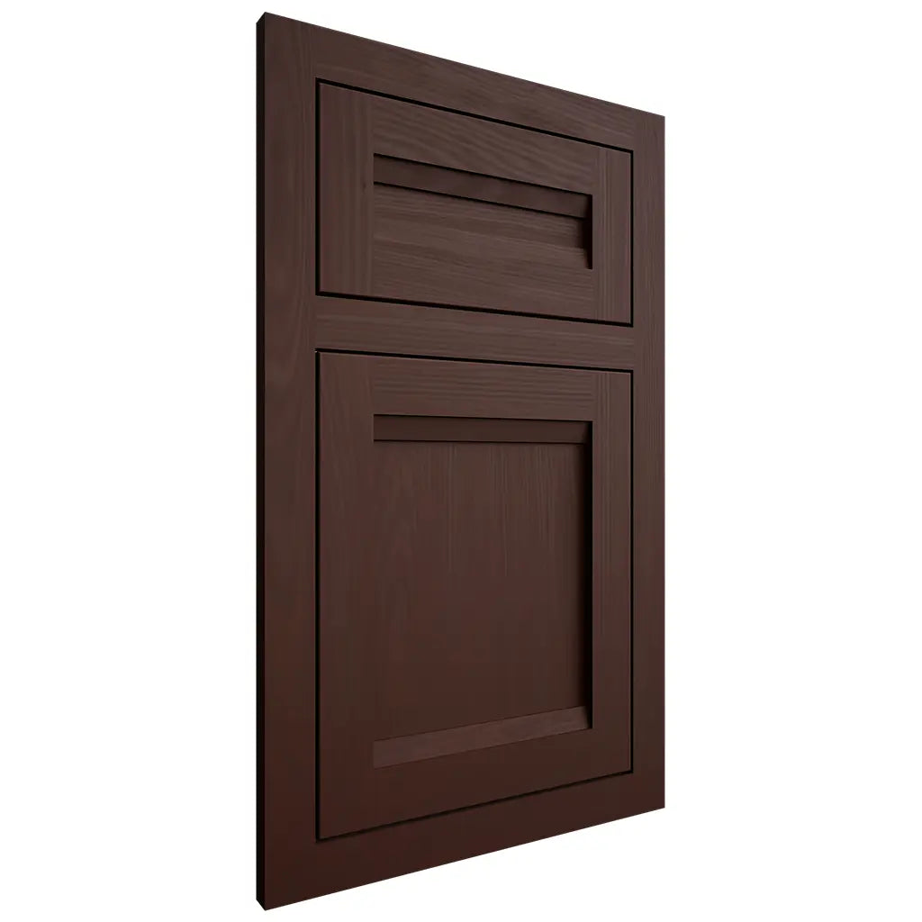 Shiloh Cabinetry Flush Inset Somerset Alder Plain Cut Umber Door