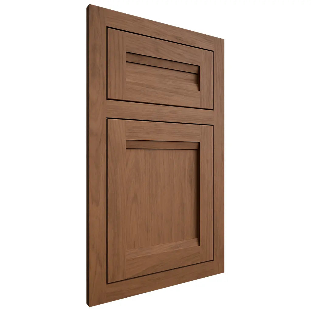 Shiloh Cabinetry Flush Inset Somerset Alder Plain Cut Walnut Door