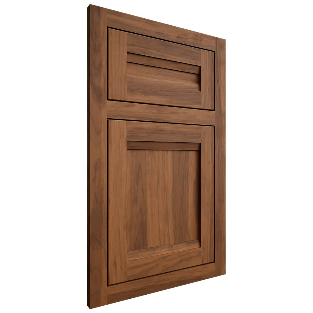Shiloh Cabinetry Flush Inset Somerset Hickory Plain Cut Burnt Sugar Door